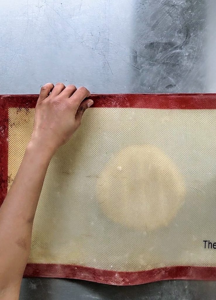 rolling out dough