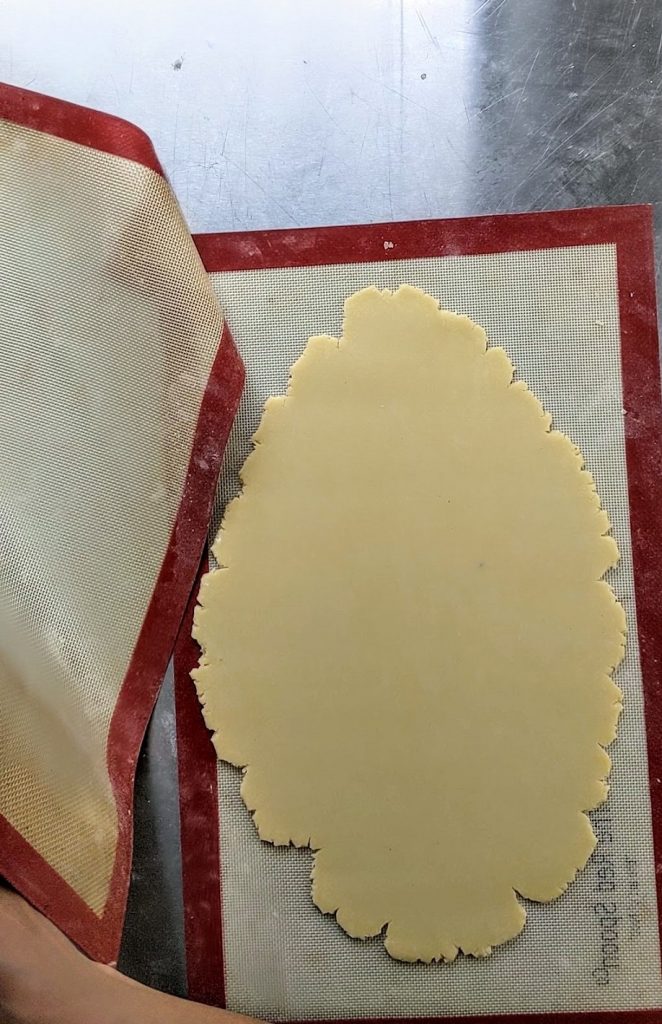 rolled out dough