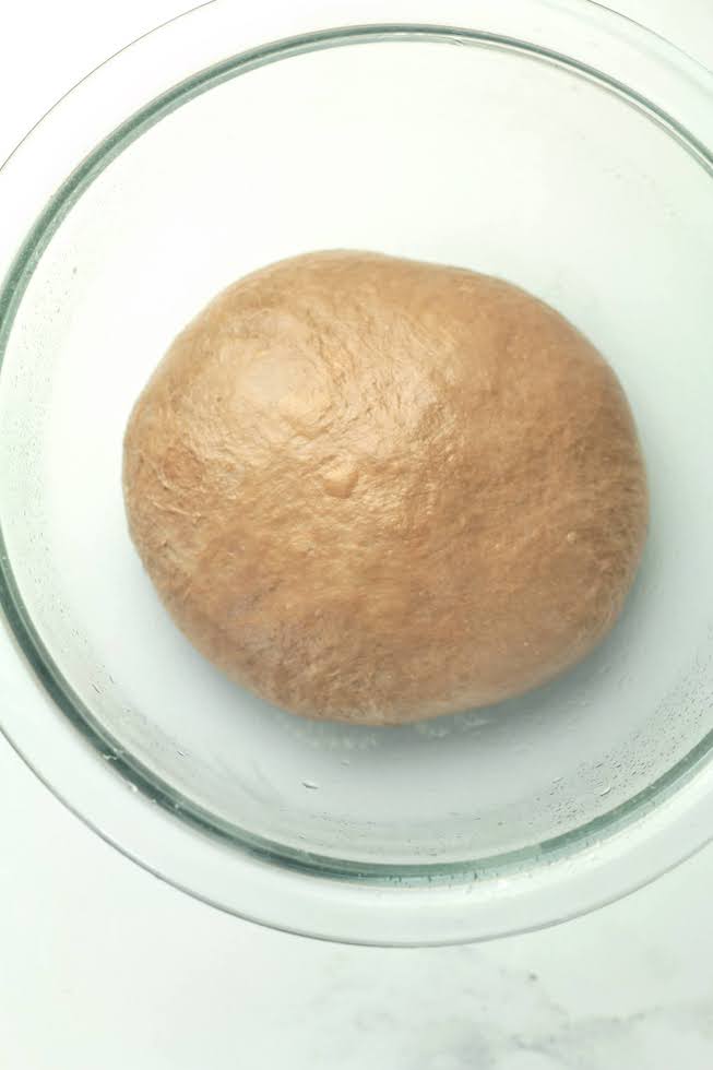 mix chocolate with dough