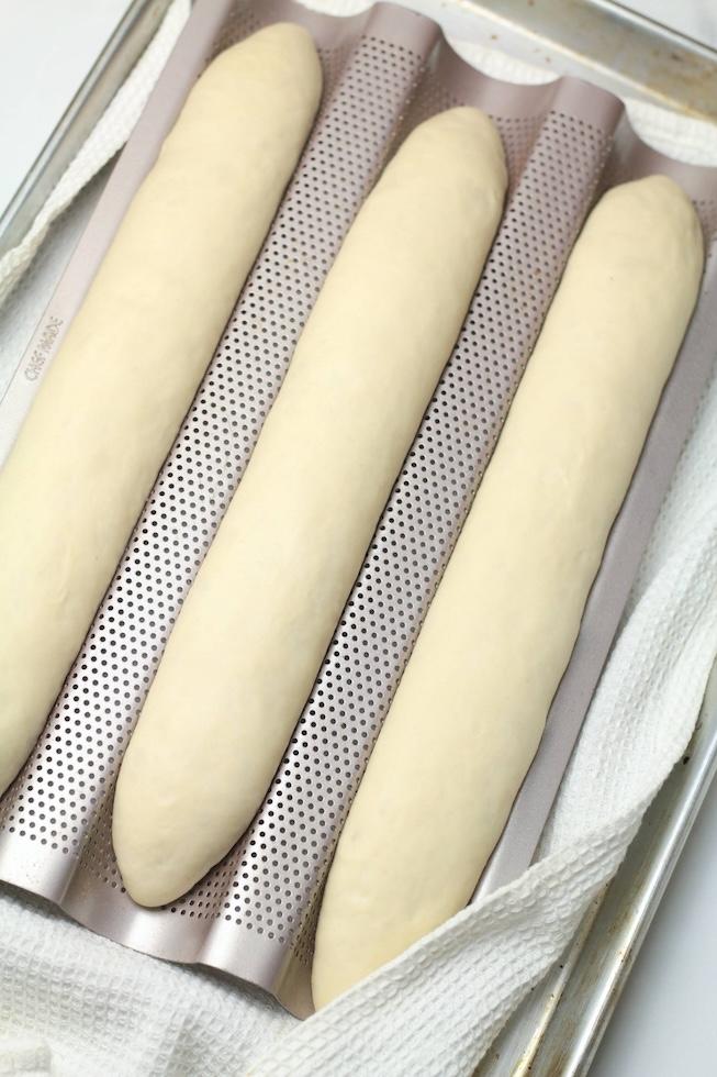 proofed baguettes