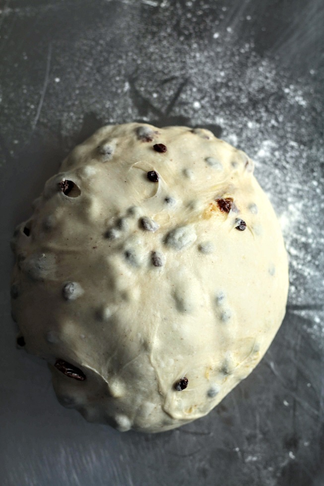 rounded up dough