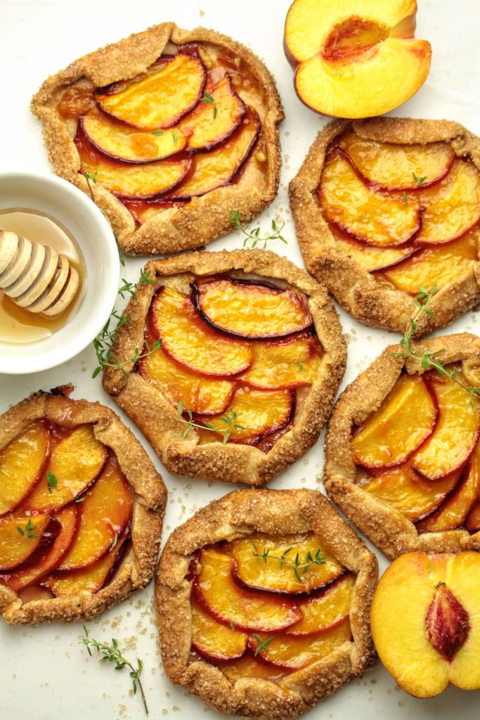 mini peach galettes