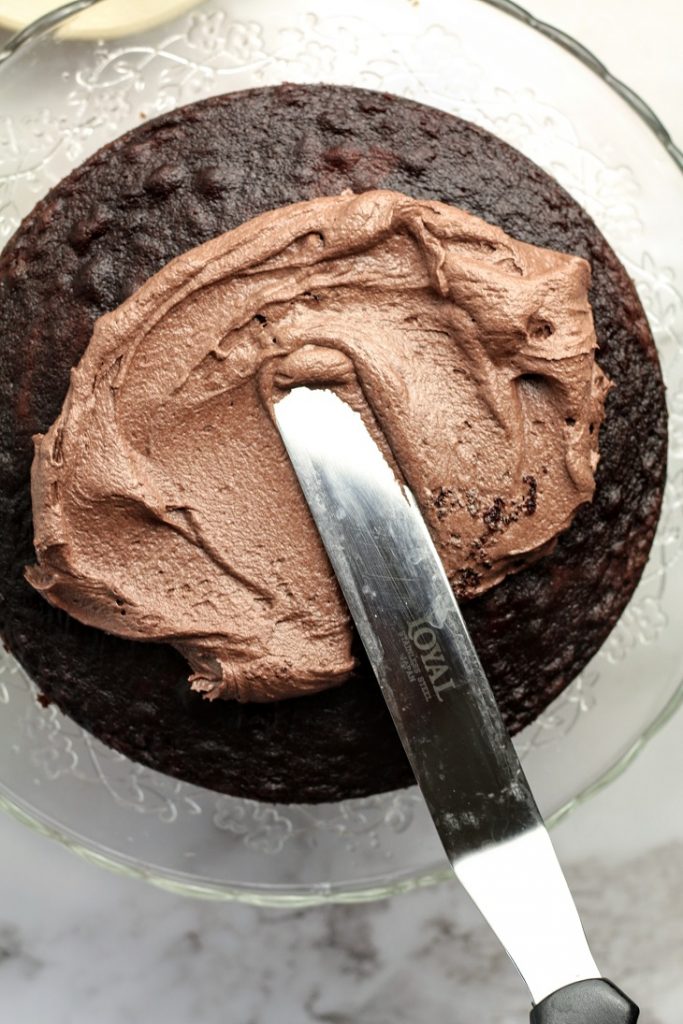 frost the cake