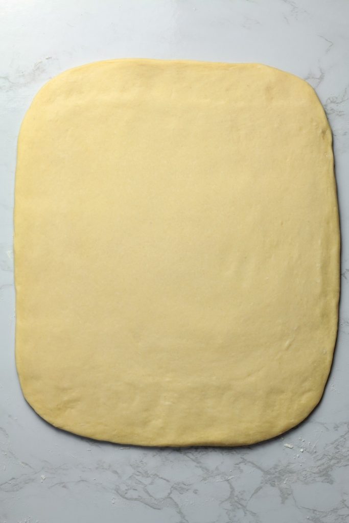 rolled out dough