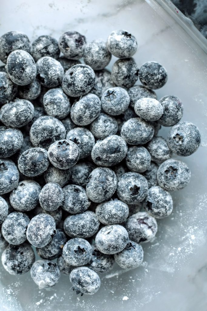 flour the blueberries