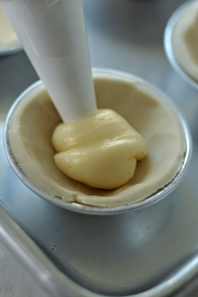 fill with custard