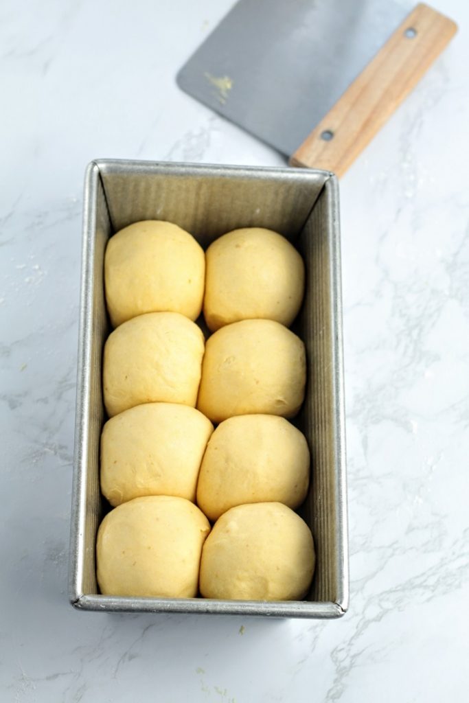 place dough in pan