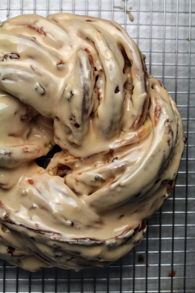 drizzle the glaze