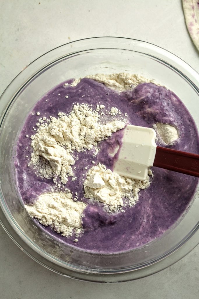 mix liquid and flour