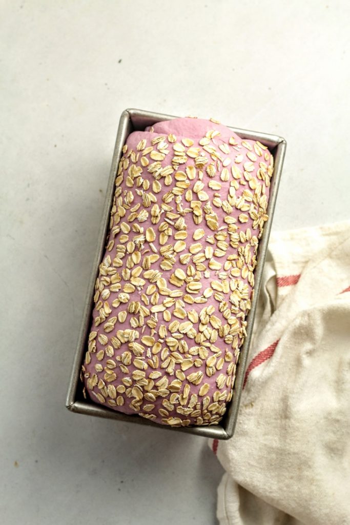 purple sweet potato sourdough loaf