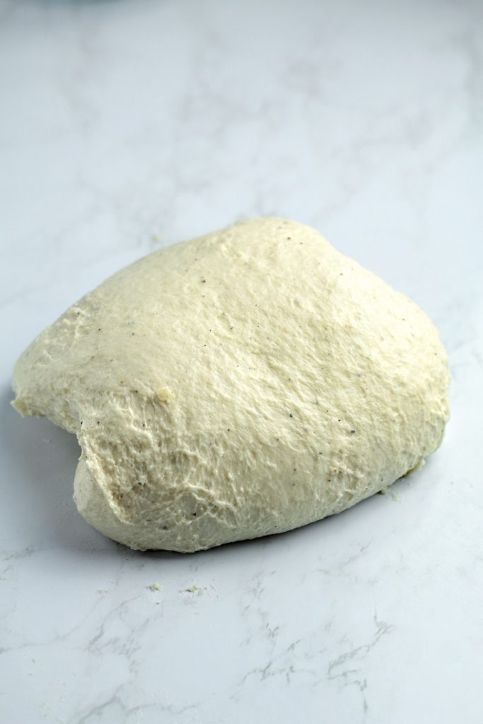 half kneaded dough