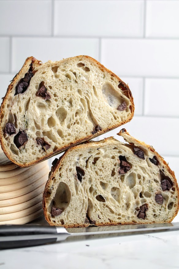 Olive Rosemary sourdough bread