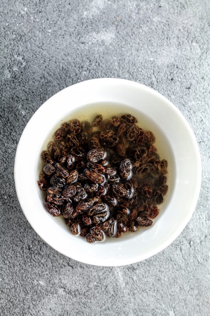 soaked raisins