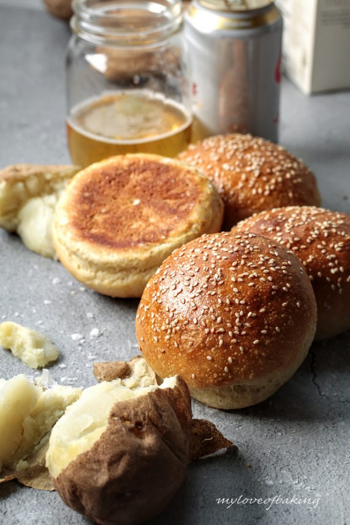 potato and ale burger buns