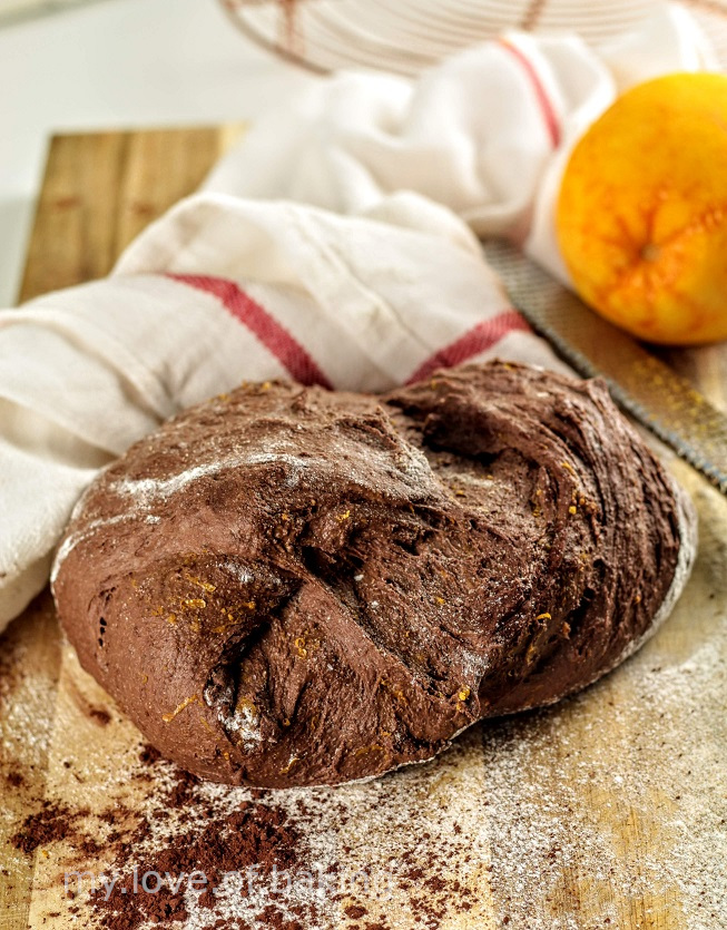 cocoa orange sourdough
