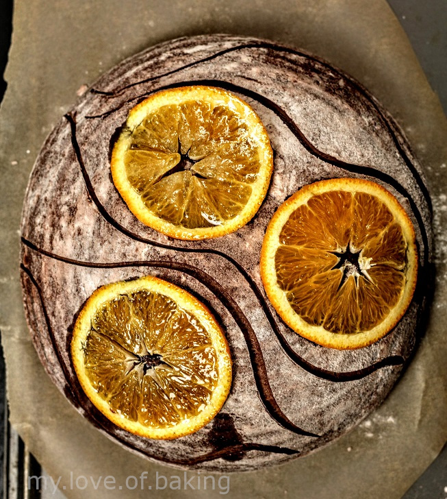 cocoa orange sourdough