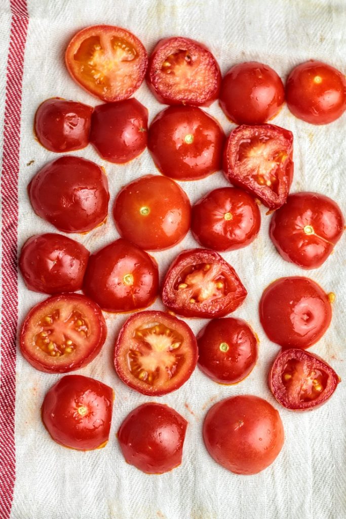 drain the tomatoes