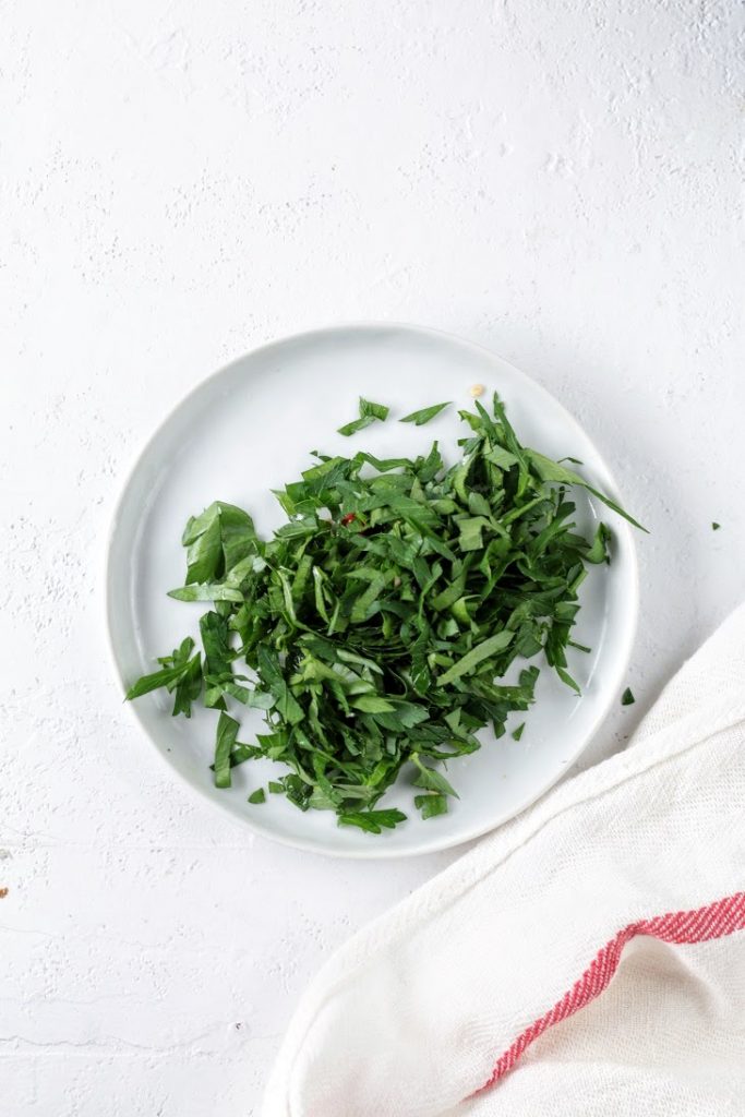 chop the parsley