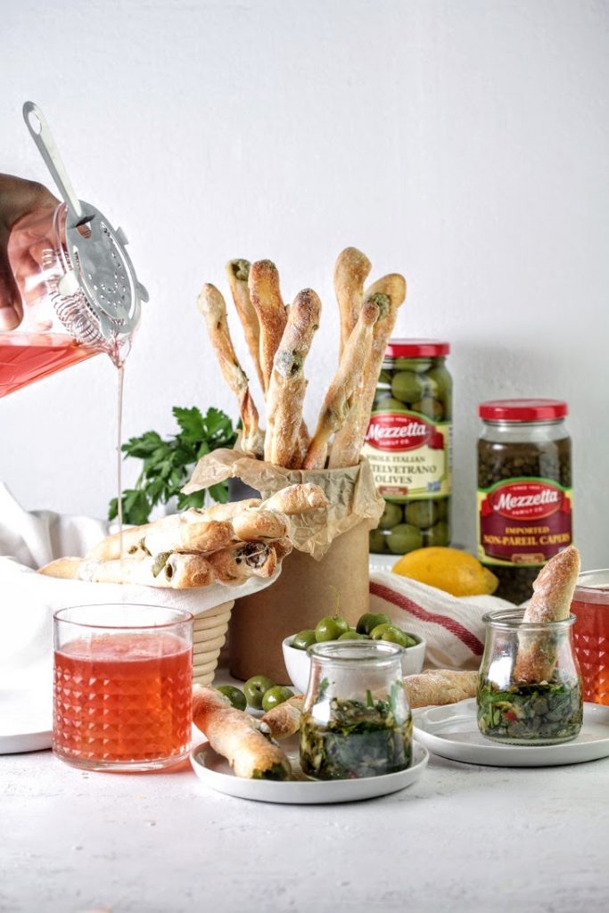 sourdough olive grissini