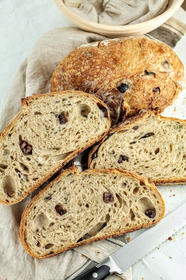 Olive Rosemary sourdough bread