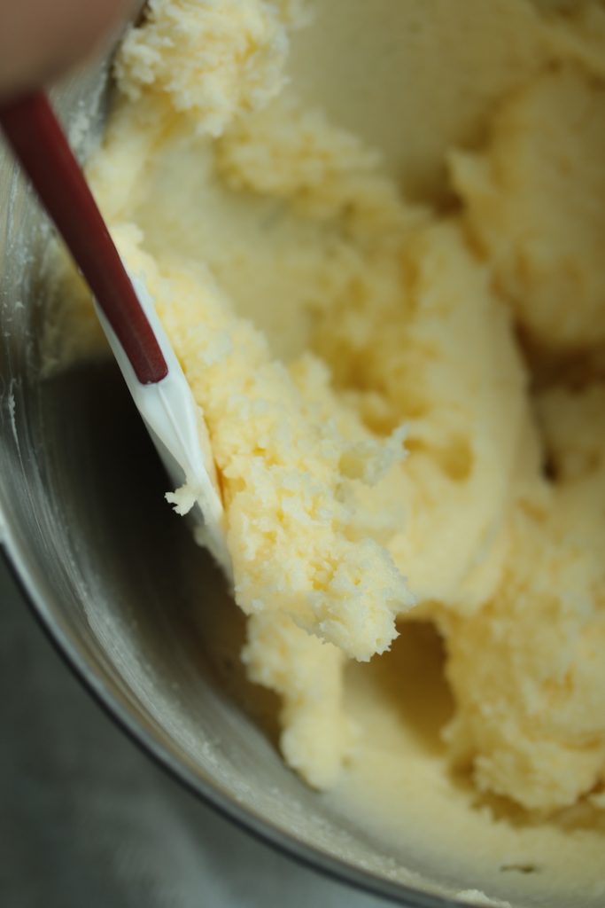 cream butter and sugar