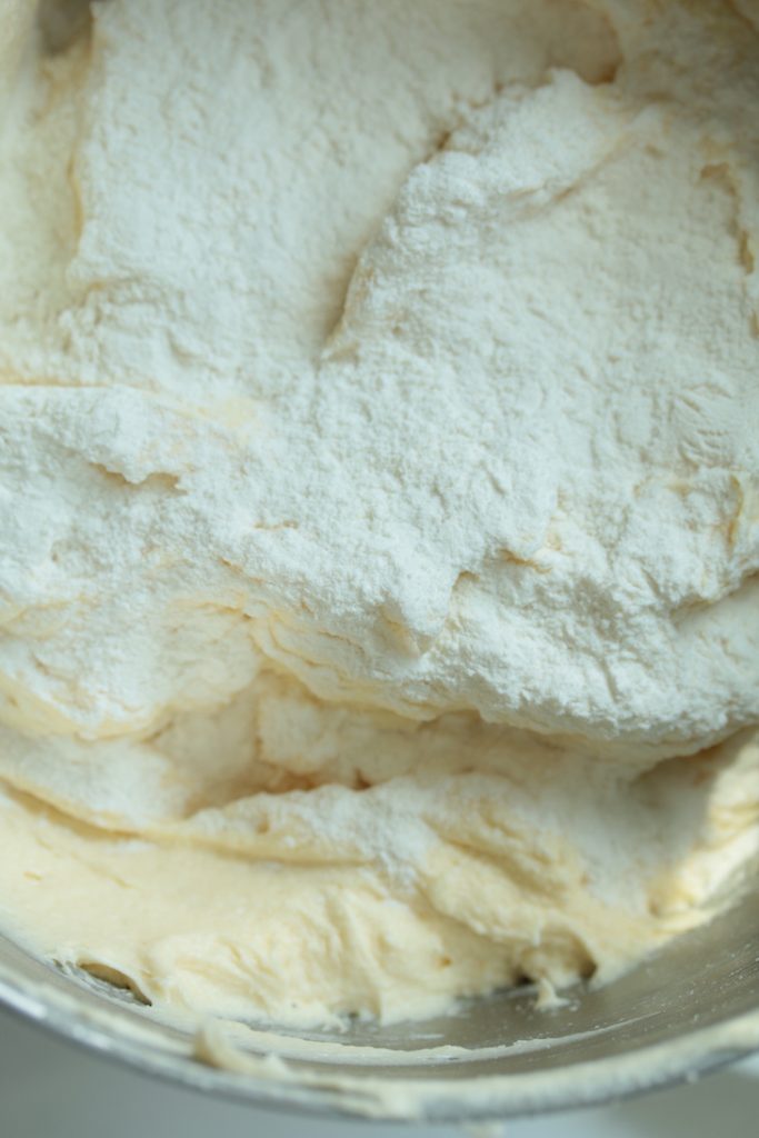 adding flour