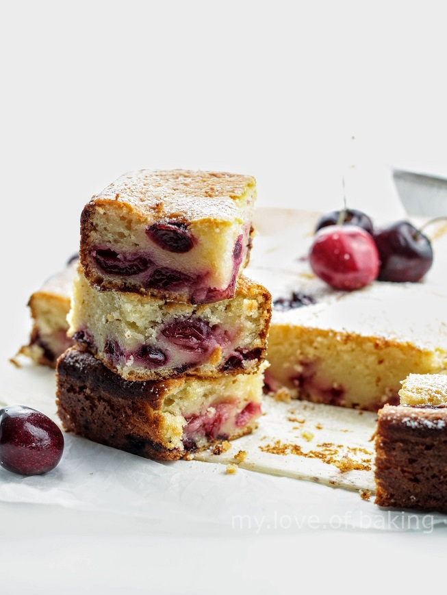 Cherry yogurt cake