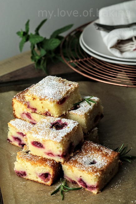 Cherry yogurt cake