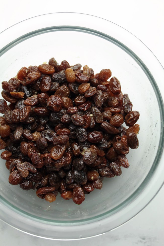 soaked raisins