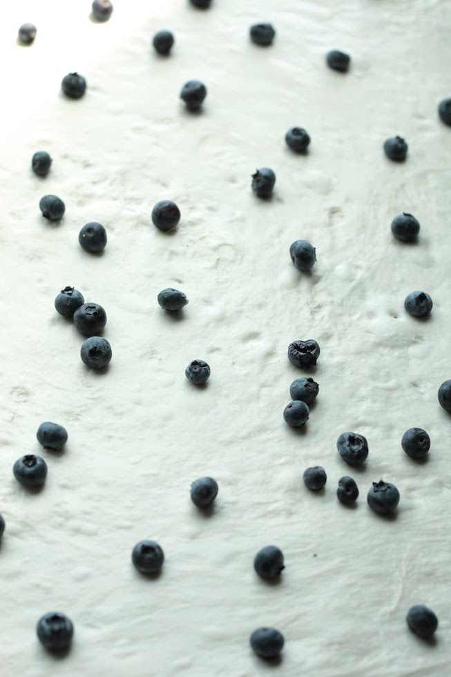 scatter blueberries