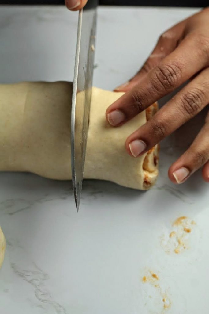 cut in to pieces