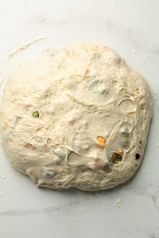 tip the dough