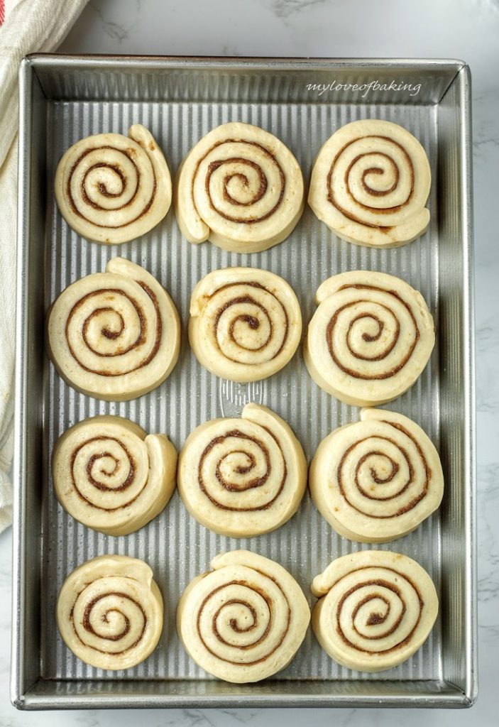 place dough in the tray