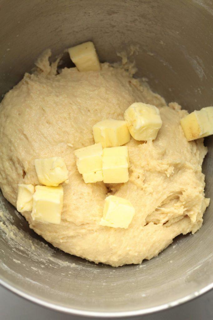 mix before adding butter