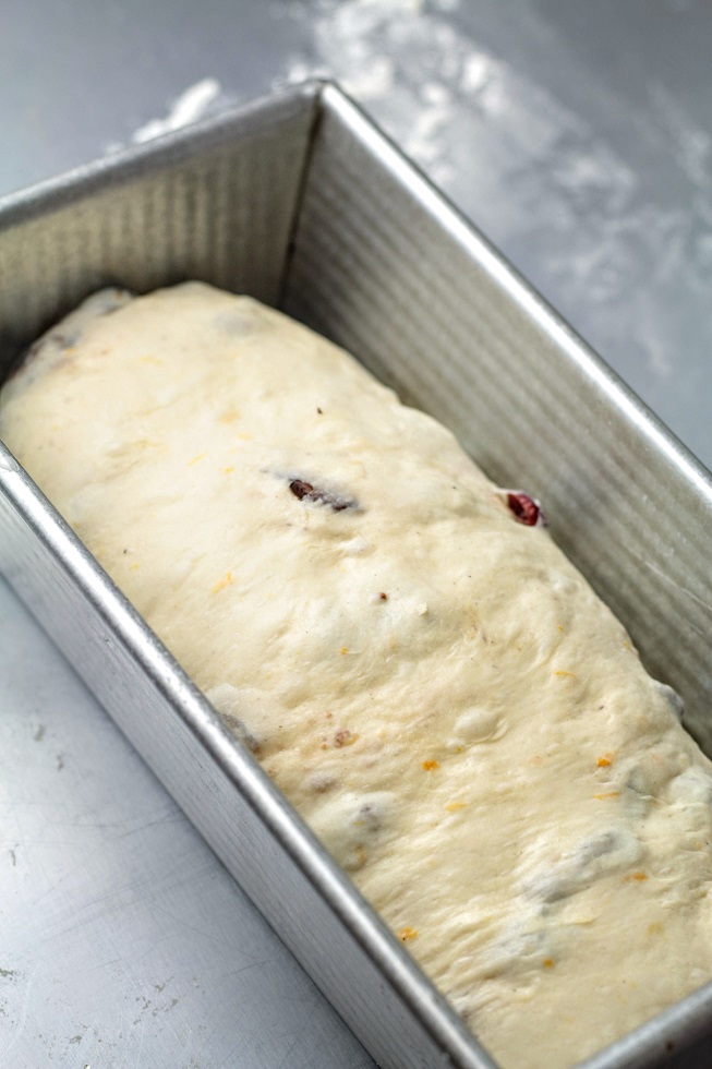 dough in pan